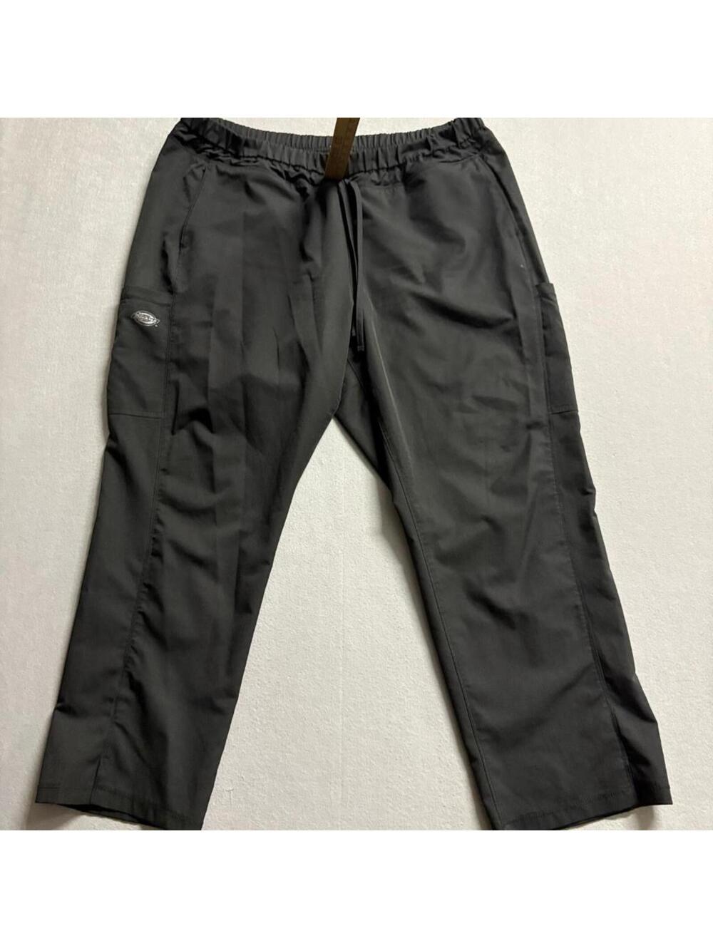 Dickies Dynamix Scrub Pants Womens XL Petite Black Cargo Drawstring DK130P